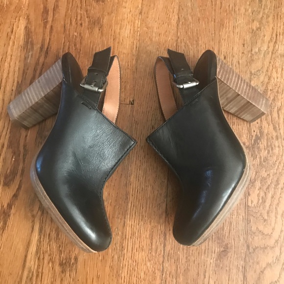 COPY - Madewell slingback high heel clog shoes platform 7 - Picture 2 of 4